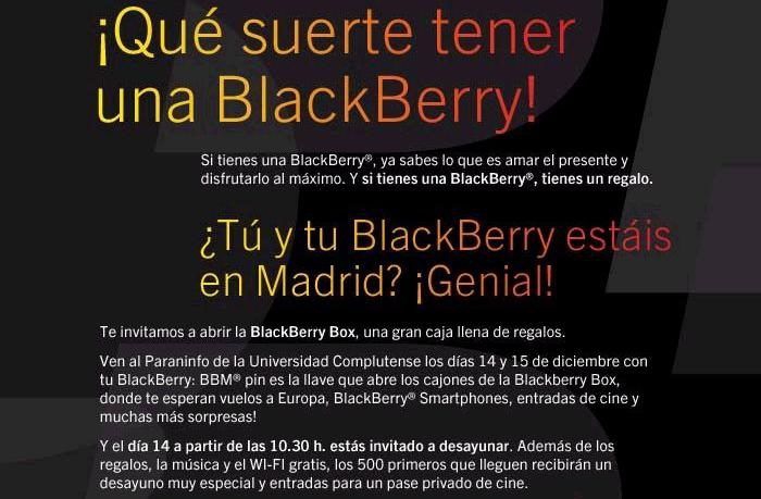 BlackBerry Box tiene regalos para ti.