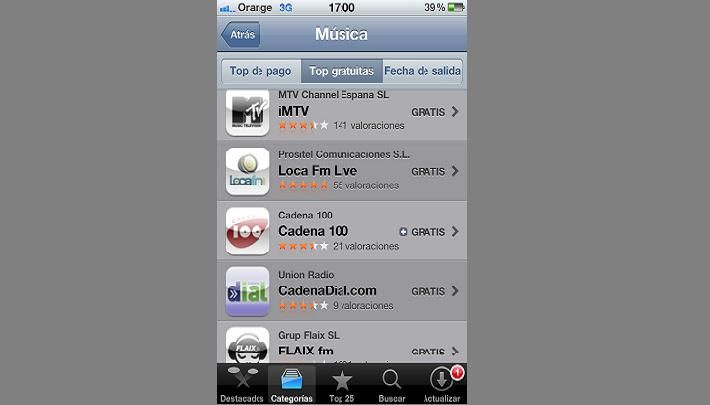 Loca FM en el TOP 25 de Apple Store